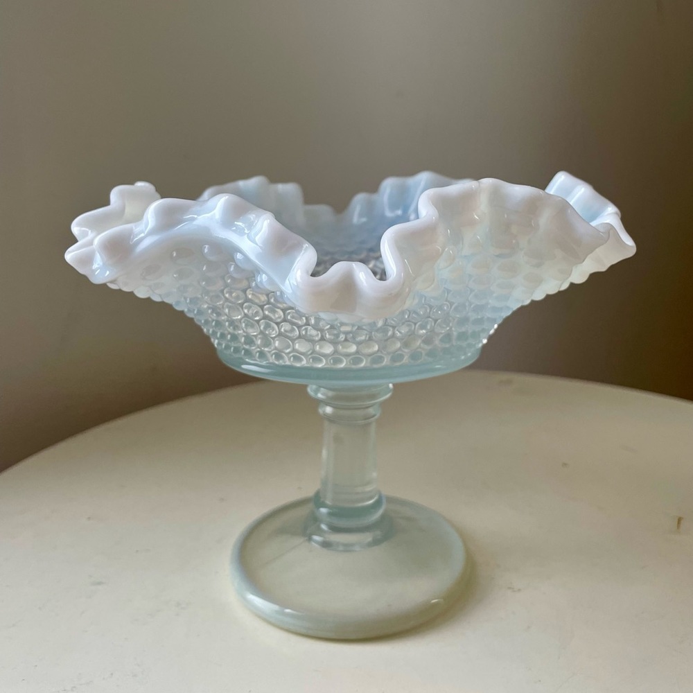Vintage Westmoreland Hobnail Pedestal Dish